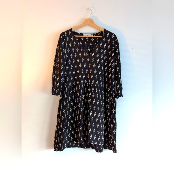 Plus size, Fair Trade, hand block printed, hand sewn Dress 100% Organic Cotton - Picture 3 of 8
